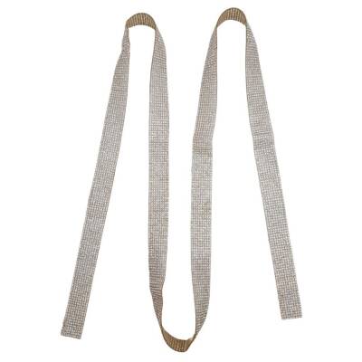 Angel Çanta Aksesuar Taşlı Şerit Süs Gümüş Renk 1 metre - 1