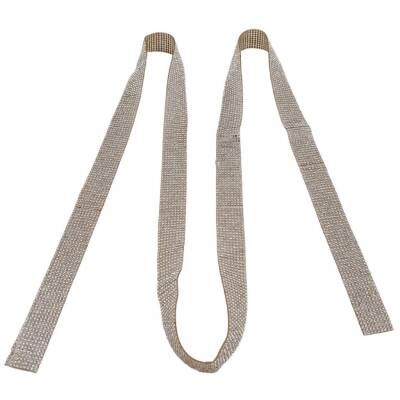 Angel Çanta Aksesuar Taşlı Şerit Süs Gümüş Renk 1 metre - 2