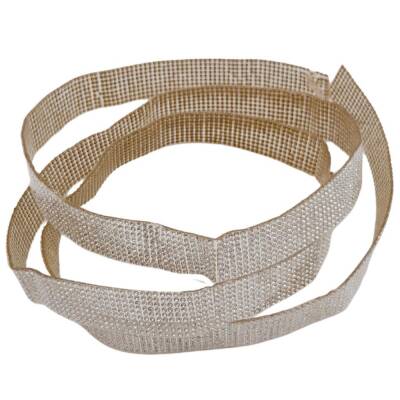 Angel Çanta Aksesuar Taşlı Şerit Süs Gümüş Renk 1 metre - 4