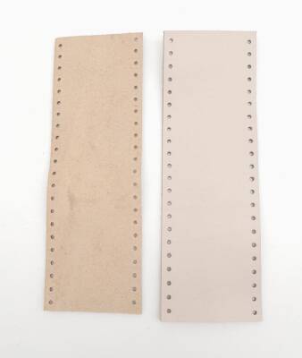 Angel Çanta Aksesuar Bej Gerçek Deri Tutma Sapı 15X6 Cm Simit Sap - 2