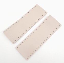 Angel Çanta Aksesuar Bej Gerçek Deri Tutma Sapı 18X6 Cm Simit Sap - 3