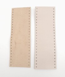 Angel Çanta Aksesuar Bej Gerçek Deri Tutma Sapı 18X6 Cm Simit Sap - 2