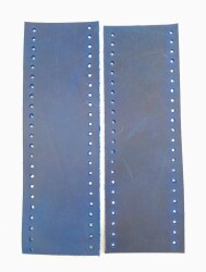 Angel Çanta Aksesuar Crazy Oil Saks Mavi Gerçek Deri Tutma Sapı 18X6 Cm Simit Sap - 2