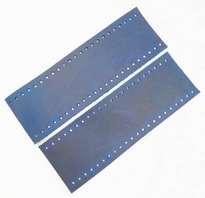 Angel Çanta Aksesuar Crazy Oil Saks Mavi Gerçek Deri Tutma Sapı 18X6 Cm Simit Sap - 3