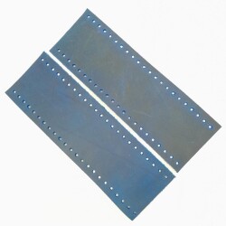 Angel Çanta Aksesuar Crazy Oil Saks Mavi Gerçek Deri Tutma Sapı 18X6 Cm Simit Sap - Angel Çanta Aksesuar