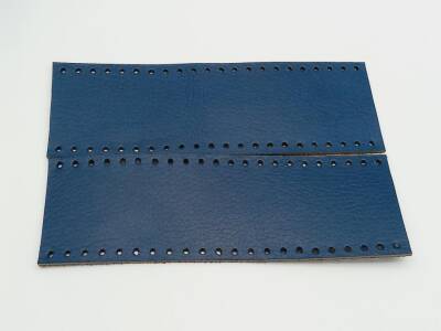 Angel Çanta Aksesuar Lacivert Gerçek Deri Tutma Sapı 18X6 Cm Simit Sap - 1