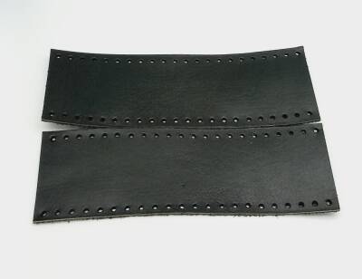 Angel Çanta Aksesuar Siyah Gerçek Deri Tutma Sapı 18X6 Cm Simit Sap - 1