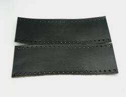 Angel Çanta Aksesuar Siyah Gerçek Deri Tutma Sapı 18X6 Cm Simit Sap - Angel Çanta Aksesuar