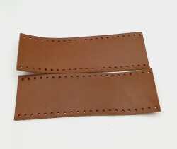 Angel Çanta Aksesuar Sütlü Kahve Gerçek Deri Tutma Sapı 18X6 Cm Simit Sap - Angel Çanta Aksesuar