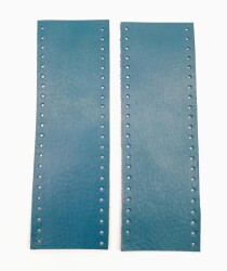 Angel Çanta Aksesuar Turkuaz Gerçek Deri Tutma Sapı 18X6 Cm Simit Sap - 2