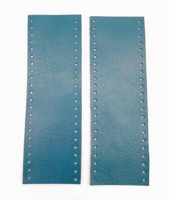 Angel Çanta Aksesuar Turkuaz Gerçek Deri Tutma Sapı 18X6 Cm Simit Sap - 2