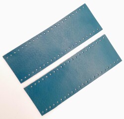 Angel Çanta Aksesuar Turkuaz Gerçek Deri Tutma Sapı 18X6 Cm Simit Sap - 3