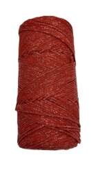 Angel Çanta Aksesuar Moly Yarn 200 Gr Simli Polyester Makrome Taba - Angel Çanta Aksesuar