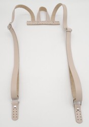 Angel Çanta Aksesuar Bej Gerçek Deri Sırt Çanta Sapı Gümüş Metalli - 2