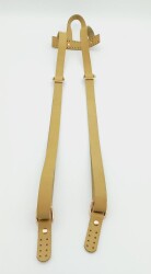 Angel Çanta Aksesuar Gerçek Deri Ham Doğal Renk Sırt Çanta Sapı Light Gold Metalli - Angel Çanta Aksesuar