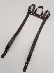 Angel Çanta Aksesuar Gerçek Deri Kahverengi Sırt Çanta Sapı Light Gold Metalli - 2