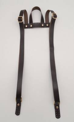 Angel Çanta Aksesuar Gerçek Deri Kahverengi Sırt Çanta Sapı Light Gold Metalli - 1