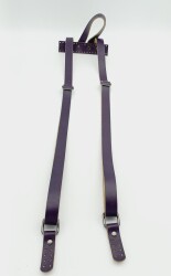 Angel Çanta Aksesuar Gerçek Deri Mor Sırt Çanta Sapı Füme Metalli - Angel Çanta Aksesuar