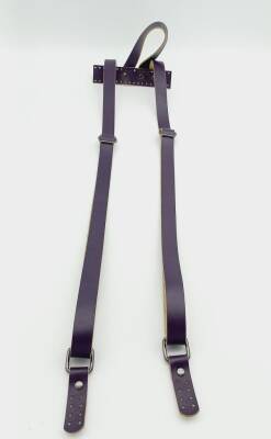 Angel Çanta Aksesuar Gerçek Deri Mor Sırt Çanta Sapı Füme Metalli - 1