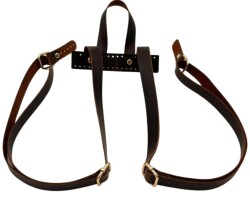 Angel Çanta Aksesuar Gerçek Deri Sırt Çanta Sapı Crazy Oil Kahve Light Gold Metalli - Angel Çanta Aksesuar