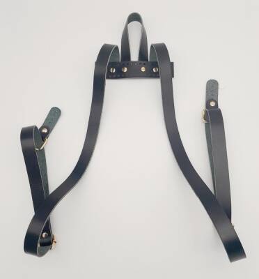 Angel Çanta Aksesuar Gerçek Deri Siyah Sırt Çanta Sapı Light Gold Metalli - 2