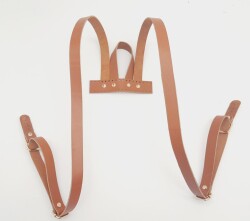 Angel Çanta Aksesuar Gerçek Deri Taba Sırt Çanta Sapı Light Gold Metalli - Angel Çanta Aksesuar