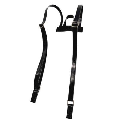 Angel Çanta Aksesuar Rugan Deri Sırt Çantası Sapı Siyah Renk Gümüş Metalli - 2