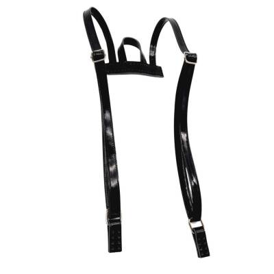 Angel Çanta Aksesuar Rugan Deri Sırt Çantası Sapı Siyah Renk Gümüş Metalli - 3