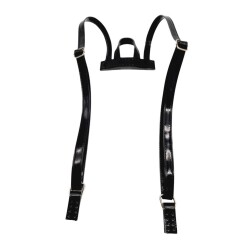 Angel Çanta Aksesuar Rugan Deri Sırt Çantası Sapı Siyah Renk Gümüş Metalli - Angel Çanta Aksesuar