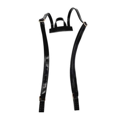 Angel Çanta Aksesuar Rugan Deri Sırt Çantası Sapı Siyah Renk Light Gold Metalli - 1