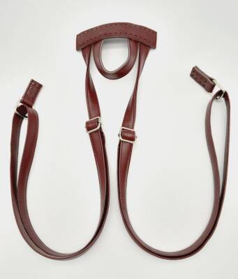 Angel Çanta Aksesuar Suni Deri Bordo Renk Sırt Çantası Sapı Gümüş Metalli - 1