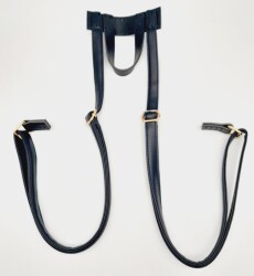 Angel Çanta Aksesuar Suni Deri Lacivert Renk Sırt Çantası Sapı Light Gold Metalli - Angel Çanta Aksesuar