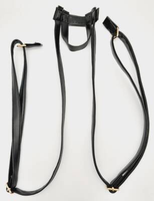 Angel Çanta Aksesuar Suni Deri Siyah Renk Sırt Çantası Sapı Light Gold Metalli - 1