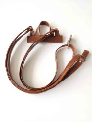 Angel Çanta Aksesuar Suni Deri Taba Renk Sırt Çantası Sapı Light Gold Metalli - Angel Çanta Aksesuar