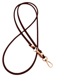 Angel Çanta Aksesuar Koyu Kahve Renk 5 mm Suni Deri Spagetti Model Çanta Sapı Light Gold Metal - Angel Çanta Aksesuar