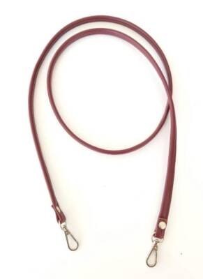 Angel Çanta Aksesuar Spagetti Model Çanta Sapı Bordo Renk Gümüş Metal - 1