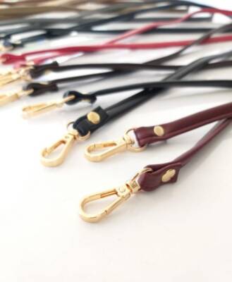 Angel Çanta Aksesuar Spagetti Model Çanta Sapı Bordo Renk Gümüş Metal - 4