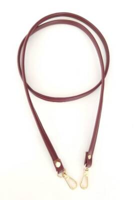 Angel Çanta Aksesuar Spagetti Model Çanta Sapı Bordo Renk Light Gold Metal - 1