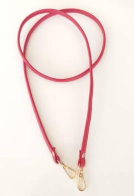 Angel Çanta Aksesuar Spagetti Model Çanta Sapı Kırmızı Renk Light Gold Metal - 1