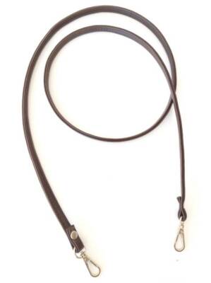 Angel Çanta Aksesuar Spagetti Model Çanta Sapı Koyu Kahve Renk Gümüş Metal - 1