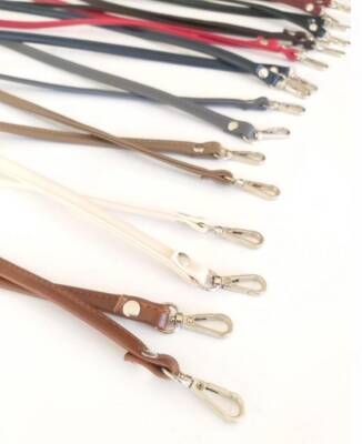 Angel Çanta Aksesuar Spagetti Model Çanta Sapı Koyu Kahve Renk Light Gold Metal - 4