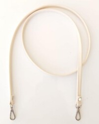 Angel Çanta Aksesuar Spagetti Model Çanta Sapı Krem Renk Gümüş Metal - Angel Çanta Aksesuar