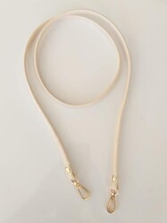 Angel Çanta Aksesuar Spagetti Model Çanta Sapı Krem Renk Light Gold Metal - Angel Çanta Aksesuar