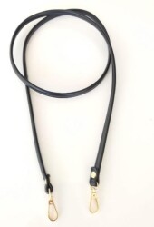 Angel Çanta Aksesuar Spagetti Model Çanta Sapı Siyah Renk Light Gold Metal - Angel Çanta Aksesuar