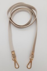 Angel Çanta Aksesuar Spagetti Model Dikişsiz Çanta Sapı Bej Renk Light Gold Metal - Angel Çanta Aksesuar