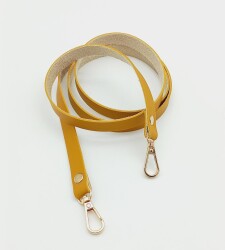 Angel Çanta Aksesuar Spagetti Model Dikişsiz Çanta Sapı Hardal Renk Light Gold Metal - Angel Çanta Aksesuar