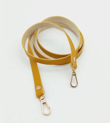 Angel Çanta Aksesuar Spagetti Model Dikişsiz Çanta Sapı Hardal Renk Light Gold Metal - 1