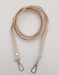 Angel Çanta Aksesuar Spagetti Model Dikişsiz Çanta Sapı Krem Renk Gümüş Metal - Angel Çanta Aksesuar