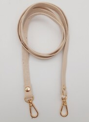 Angel Çanta Aksesuar Spagetti Model Dikişsiz Çanta Sapı Krem Renk Light Gold Metal - Angel Çanta Aksesuar
