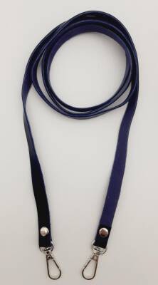 Angel Çanta Aksesuar Spagetti Model Dikişsiz Çanta Sapı Lacivert Renk Gümüş Metal - 1